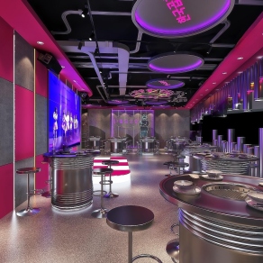 工业风韩式烤肉店3D模型下载